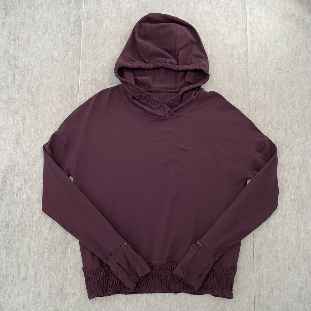 Lululemon Sweater Womens 4 Purple Hoodie Long Sleeve Pullover Pocket Logo Ladies